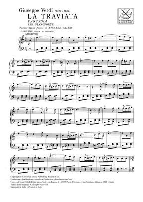 VERDI G. - FANTASIA DE LA TRAVIATA - PIANO 2