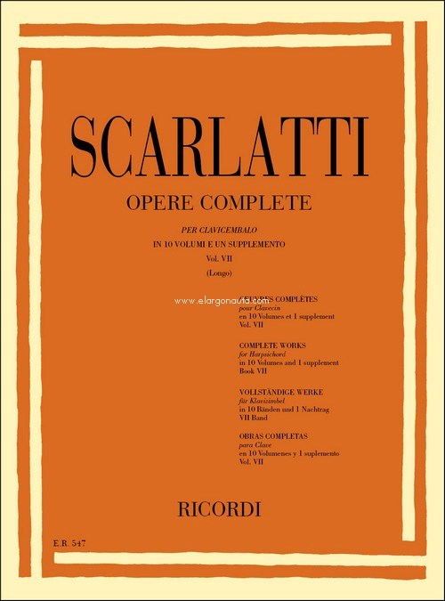 SCARLATTI D.- OBRA COMPLETA V. 7 -SONATAS 301-350