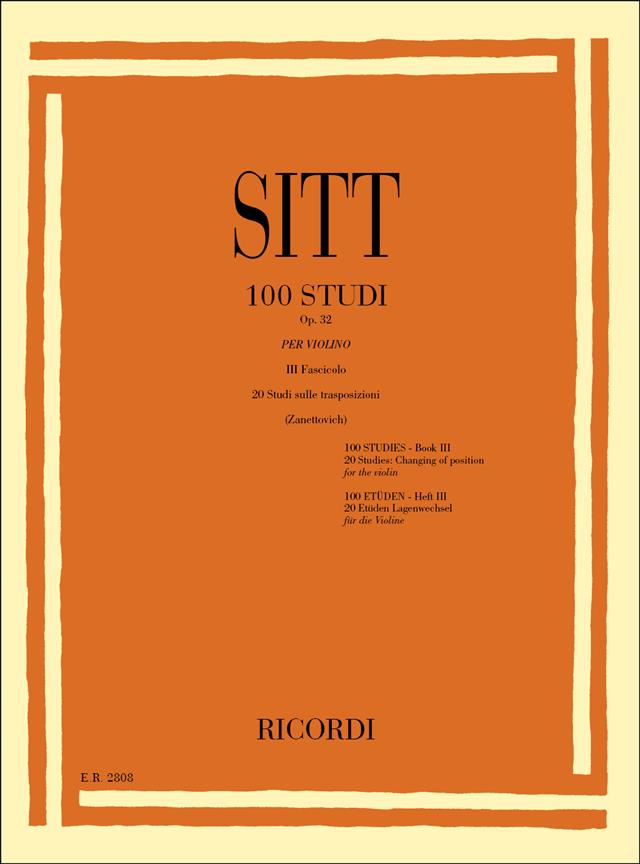 SITT H. - ESTUDIOS V.3 (CAMBIOS DE POSICION) (100) - OP.32