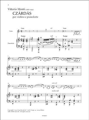 MONTI V. - CZARDAS - VIOLIN Y PIANO - 2
