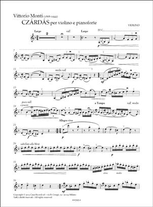 MONTI V. - CZARDAS - VIOLIN Y PIANO - 3