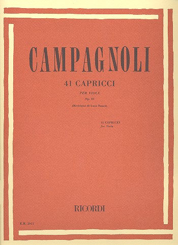 CAMPAGNOLI B. - CAPRICHOS (41) - OP.22 - VIOLA