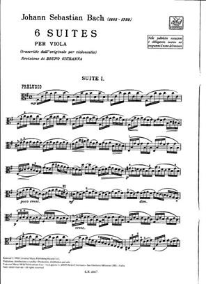 BACH J.S. - SUITES (6) - BWV.1007-1012. ED.VIOLA 3