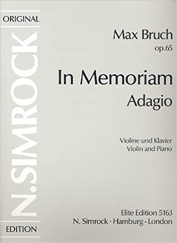 BRUCH M. - IN MEMORIAM OP.65 VIOLIN