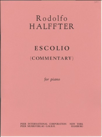 HALFFTER R. - ESCOLIO (COMMENTARY) PIANO