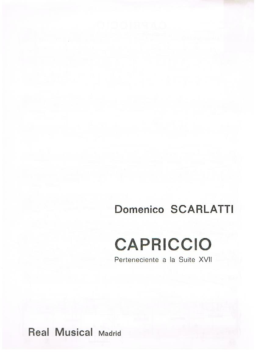 SCARLATTI.- Capriccio (PIANO)