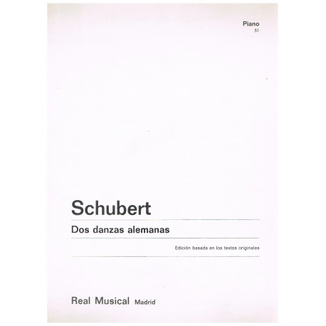 SCHUBERT F. - DOS DANZAS ALEMANAS.  URTEXT -