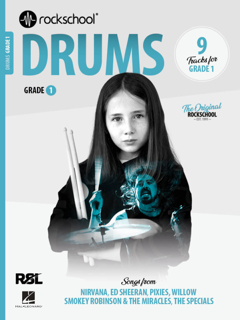 ROCKSCHOOL- DRUMS GRADE 1  (2024 ) AUDIO ONLINE