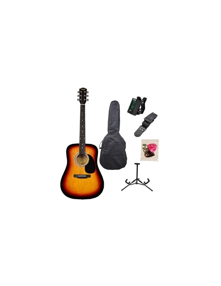 PACK GUITARRA ACUSTICA - FENDER SA-105 SQUIER (SUNBURST)