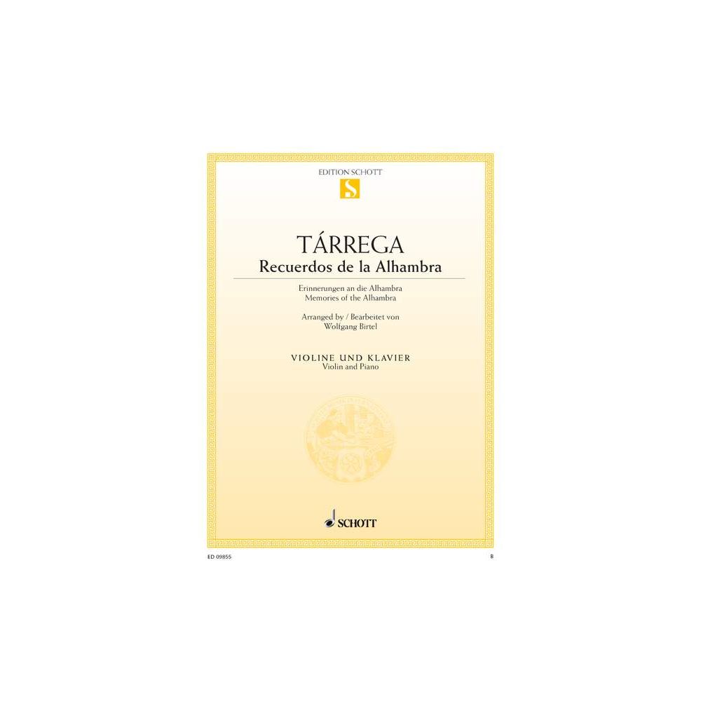 TARREGA F. - RECUERDOS DE LA ALHAMBRA VIOLIN Y PIANO