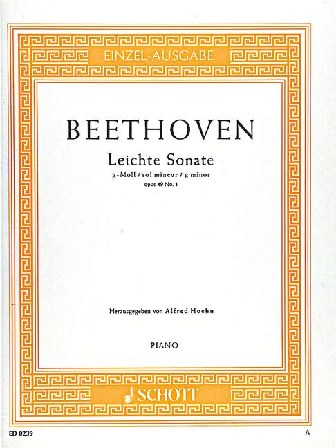 BEETHOVEN L.V. - SONATA Nº19 SOL m - OP.49 Nº1