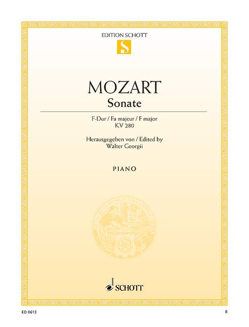 MOZART W.A. - SONATA FA M - KV.280 (189E)