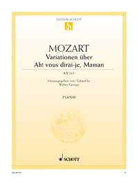 MOZART W.A. - VARIACIONES AH! VOUS DIRAI-JE MAMAN - KV.265 (300E)