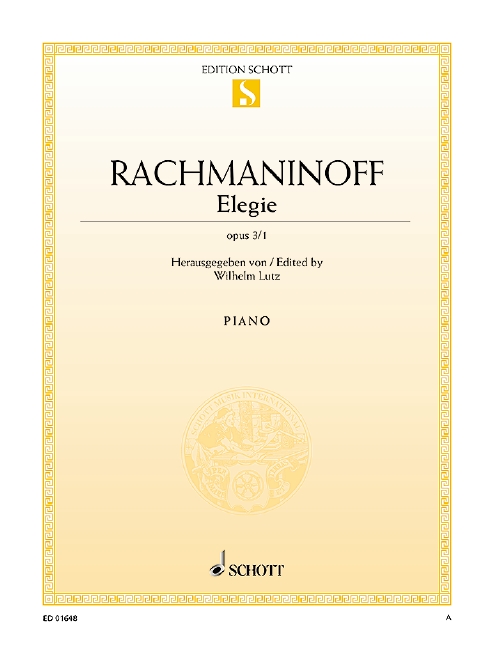 RACHMANINOFF S. - ELEGIA - OP.3 Nº1
