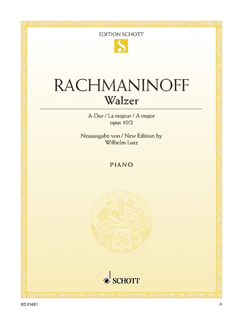 RACHMANINOFF S. - VALS LA M - OP.10 Nº2