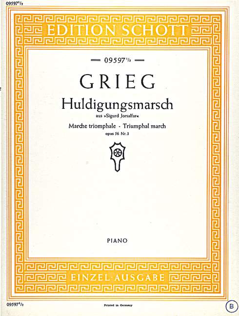 GRIEG E. - HULDIGUNGSMARCH SIGUR JOSALFAR -