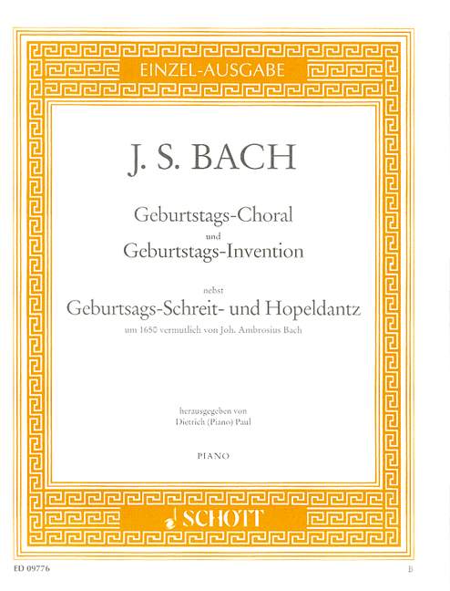 BACH J.S. - CORAL E INVENCION (GEBURTSTAGS) -