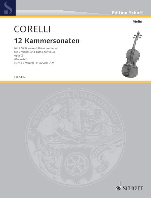 CORELLI A. - SONATAS V.3 (7-9) (12) - OP.2