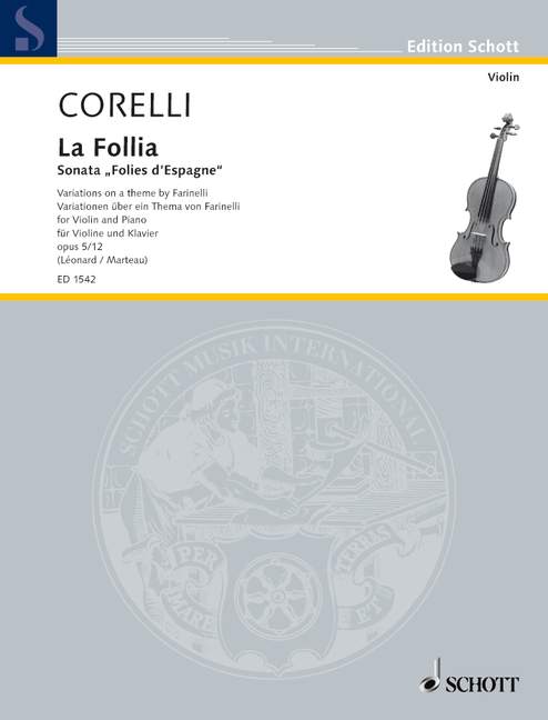 CORELLI A. - SONATA Nº12 RE m LA FOLLIA - OP.5
