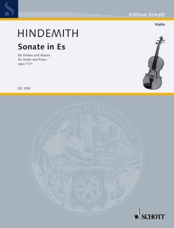 HINDEMITH P. - SONATA MIb M - OP.11 Nº1 - VIOLIN Y PIANO