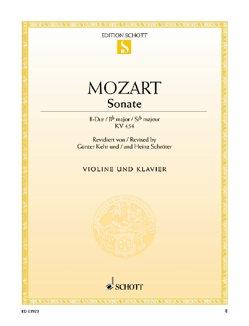 MOZART W.A. - SONATA SIb M - KV.454