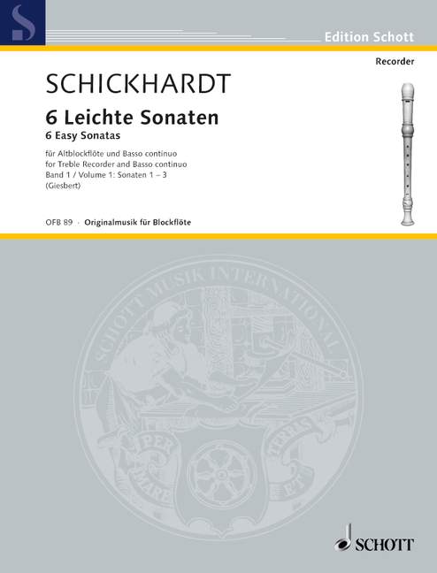 SCHICKHARDT J.C. - SONATAS FACILES V.1 (6) -