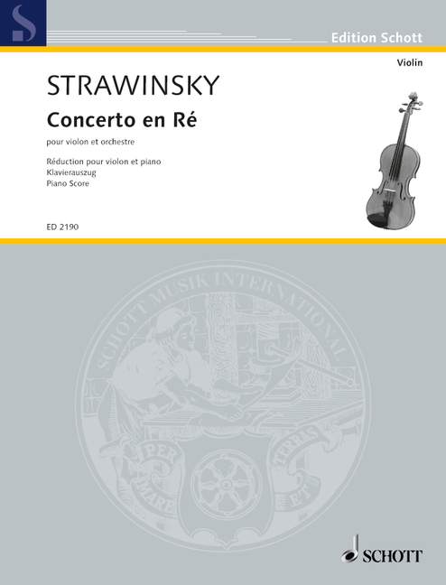 STRAVINSKY I. - CONCIERTO RE M (1931) -