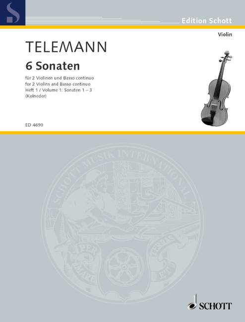 TELEMANN G.P. - SONATAS V.1 URTEXT (1-3) (6) -