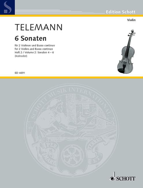 TELEMANN G.P. - SONATAS V.2 URTEXT (4-6) (6) -