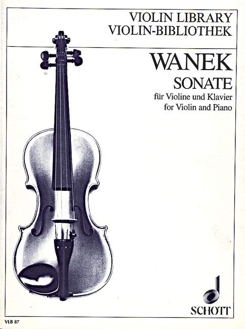 WANEK F.K. - SONATA (VIOLIN Y PIANO)
