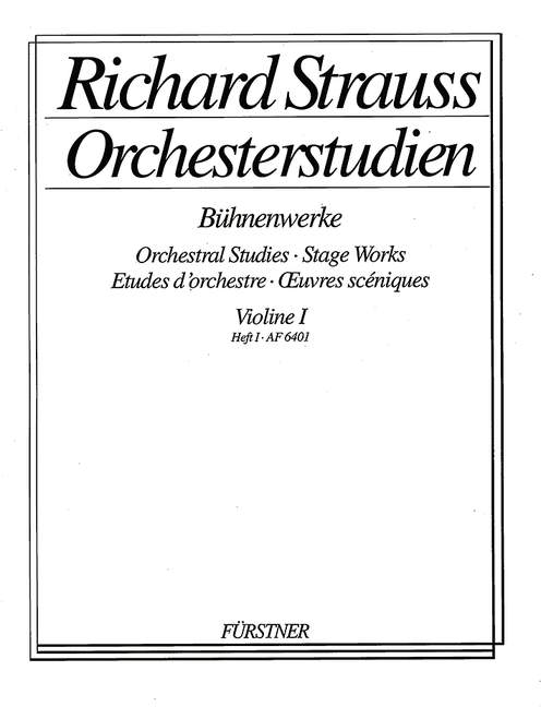 STRAUSS R. - ESTUDIOS ORQUESTALES VIOLIN I V.1 -
