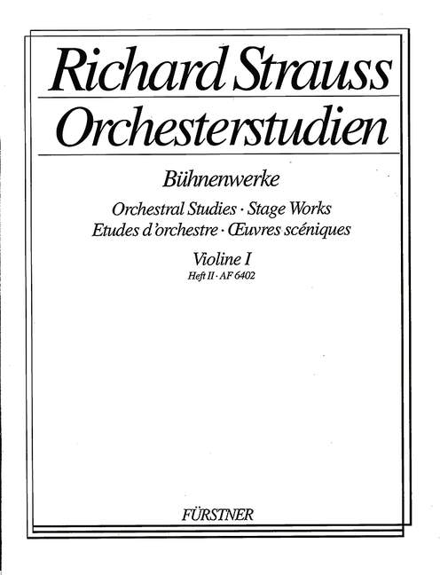 STRAUSS R. - ESTUDIOS ORQUESTALES VIOLIN I V.2 -