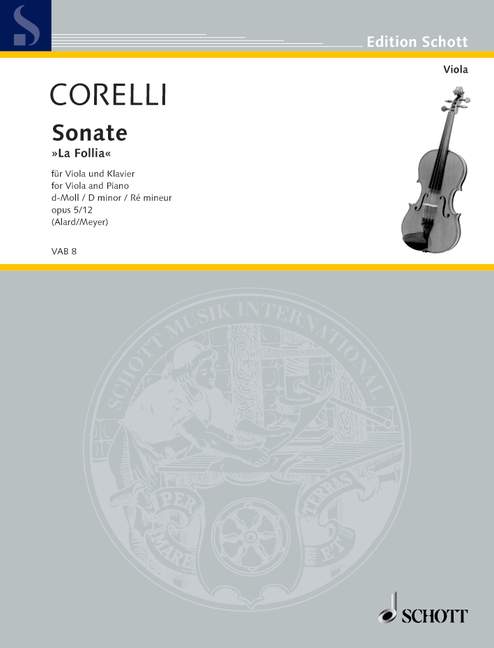 CORELLI A. - SONATA Nº12 RE m LA FOLLIA - OP.5
