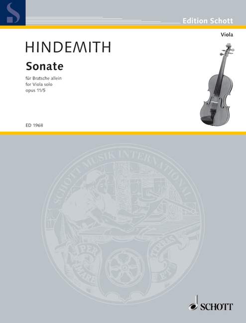 HINDEMITH P. - SONATA Nº5 (1919) - OP.11