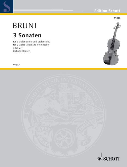 BRUNI B. - SONATAS (3) - OP.27