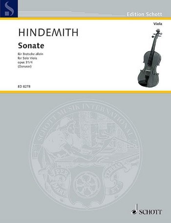 HINDEMITH P. - SONATA  OP.31 Nº 4 VIOLA SOLA