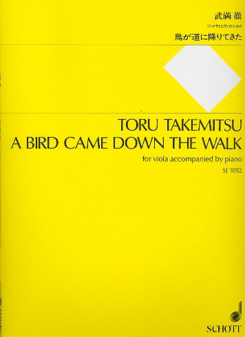 TAKEMITSU T. - A BIRD CAME DOWN THE WALK - VIOLA Y PIANO