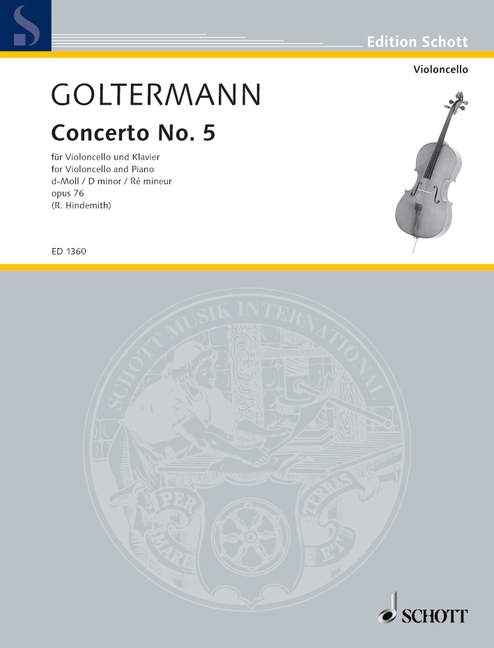 GOLTERMANN G. - CONCIERTO Nº5 RE m - OP.76 (CELLO/P)
