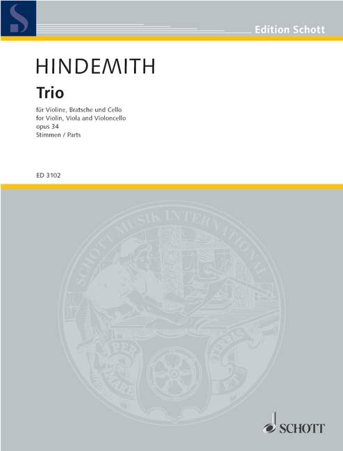 HINDEMITH P. - TRIO Nº1 (PT)                    V/VA/VC - OP.34