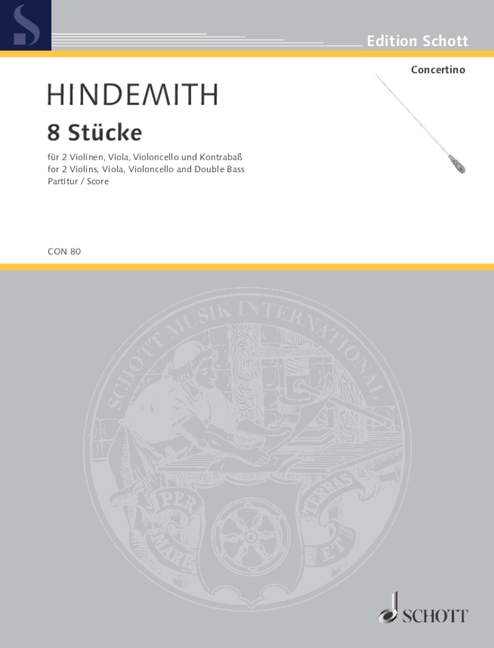 HINDEMITH P. - PIEZAS Nº3 (9) (SC)             2V/VA/CB - OP.44