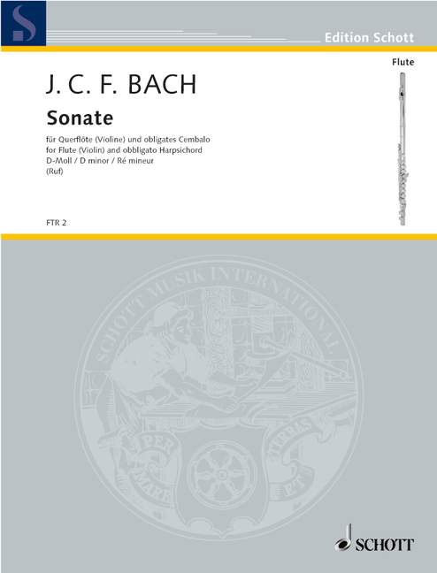 BACH J.C.F. - SONATA RE m -