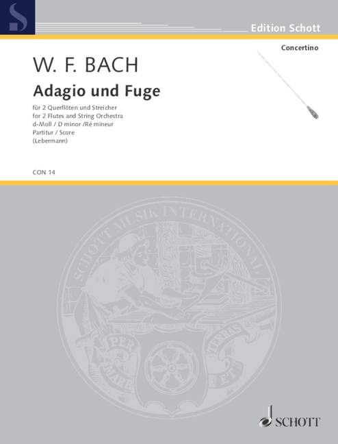 BACH W.F. - ADAGIO Y FUGA RE m (PT) 2FL/2V/VA/VC(CB) -