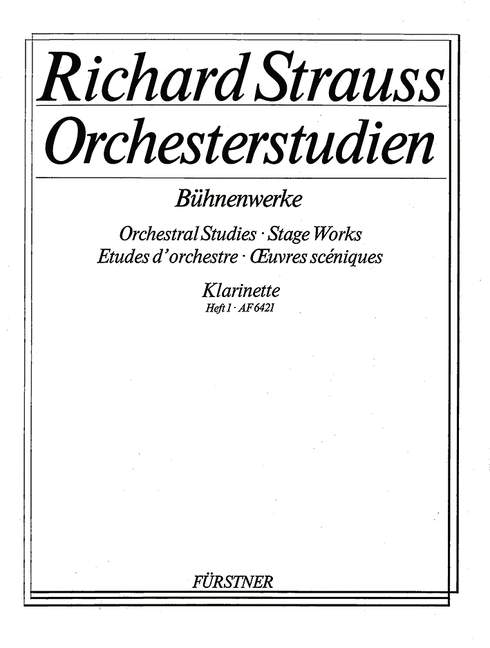 STRAUSS R. - ESTUDIOS ORQUESTALES V.1 (CL SIb,RE,MIb) -