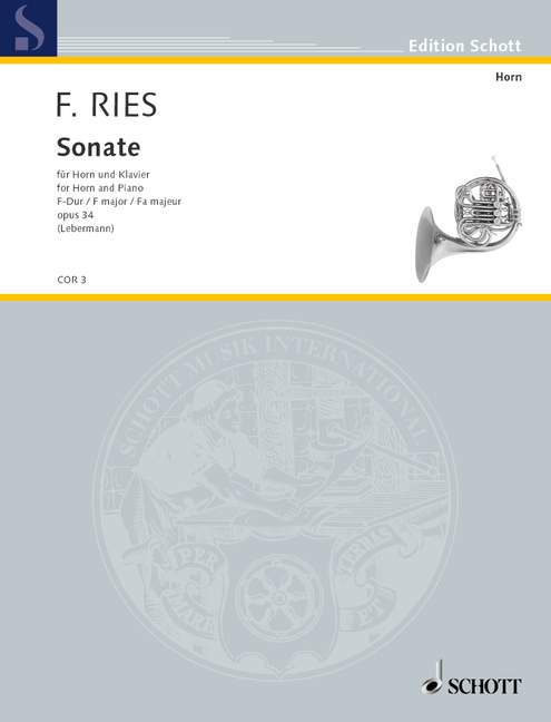 RIES F. - SONATA FA M - OP.34