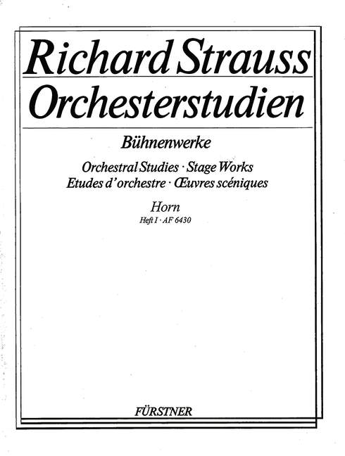 STRAUSS R. - ESTUDIOS ORQUESTALES V.1 -
