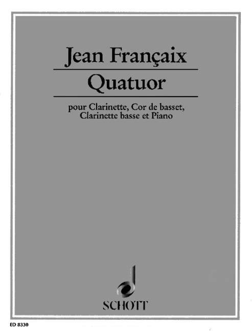 FRANCAIX J. - CUARTETO         CL/BASSETHORN/CL BAJO/P -