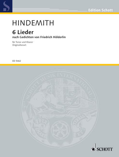 HINDEMITH P. - LIEDER (6)                           TEP -