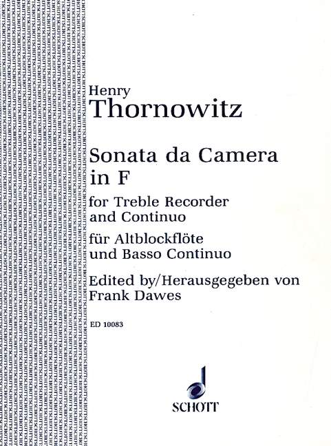 THORNOWITZ H. - SONATA CAMARA FA M -