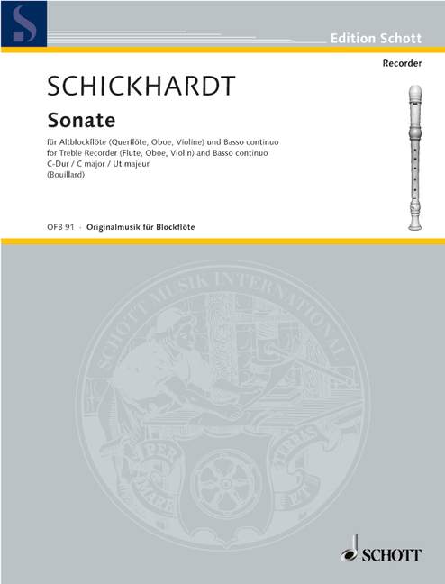 SCHICKHARDT J.C. - SONATA DO M -