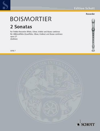 BOISMORTIER J.B. - SONATAS DO M Y SOL M (2) - OP.27